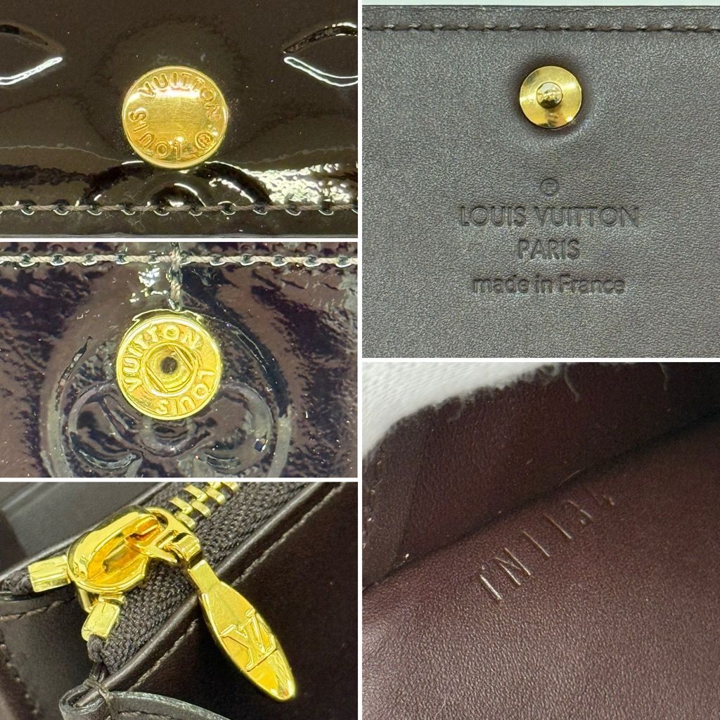 LOUIS VUITTON モノグラム ヴェルニ ポルトフォイユ サラ ボルドー 長
