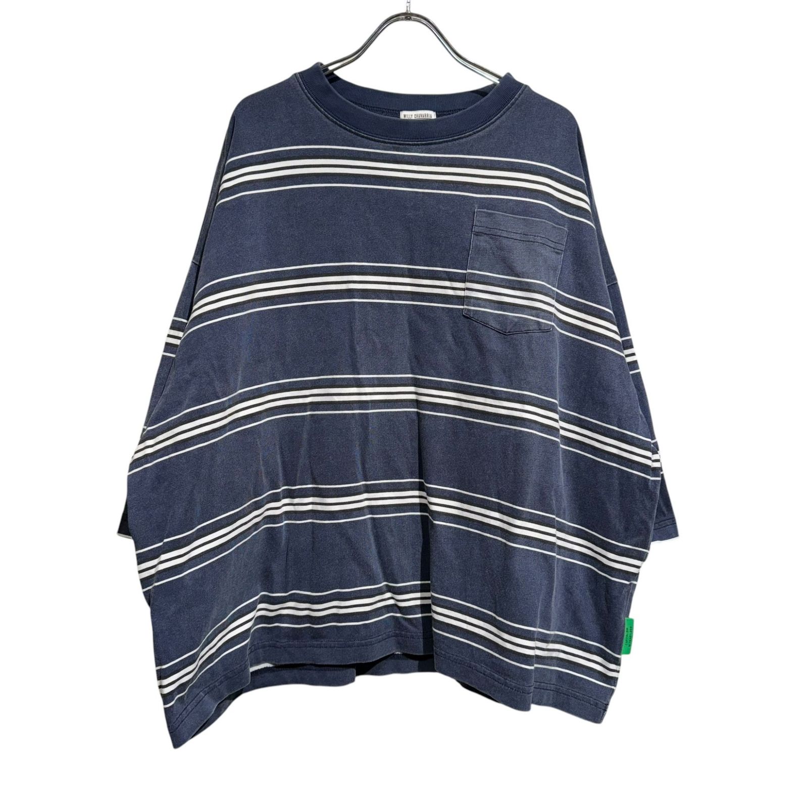 WILLY CHAVARRIA (ウィリーチャバリア) EASY MONEY STRIPE BUFFALO POCKET TEE 24071597002918 / BSP030 ネイビー M