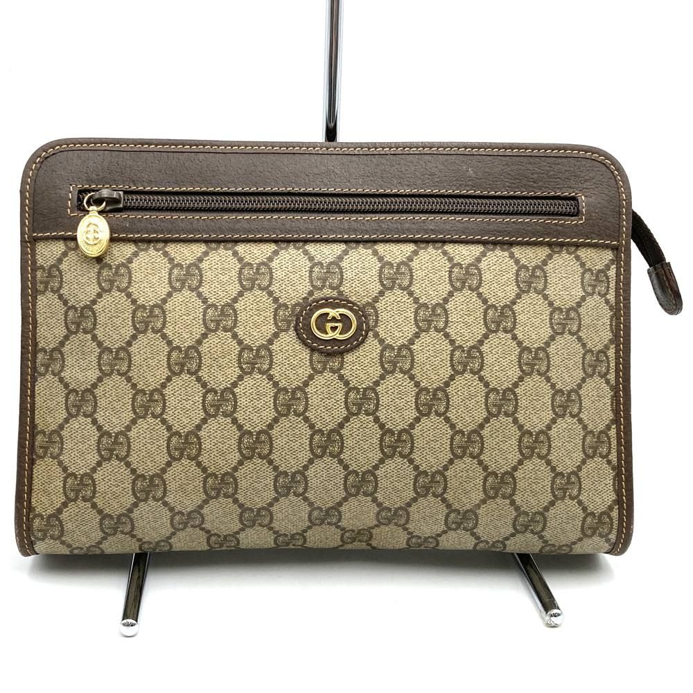 GUCCI グッチ 014 122 クラッチバッグ GGスプリームキャンバス/PVC ブラウン メンズ レディース