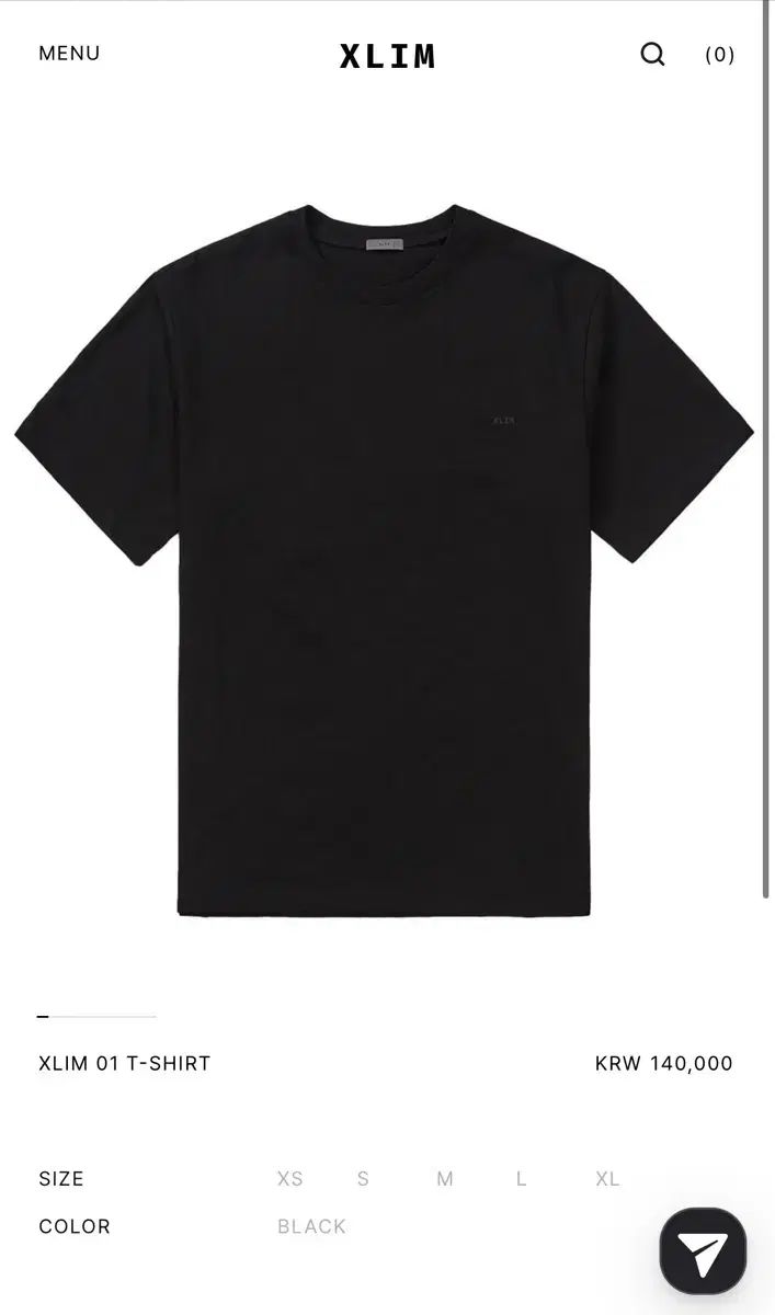 XLIM(エクスリム) シークエンス XLIM 01 T-SHIRT ブラック M