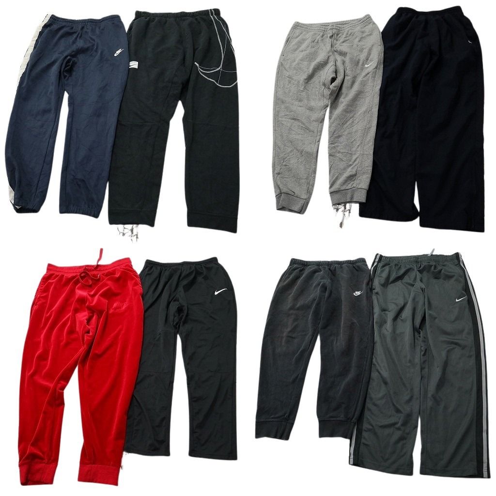 古着卸 まとめ売り NIKE ナイキ パンツMIX 8枚セット ( メンズ XL ) スウェット ジョガーパンツ スウォッシュロゴ 中古 古着 NE9686