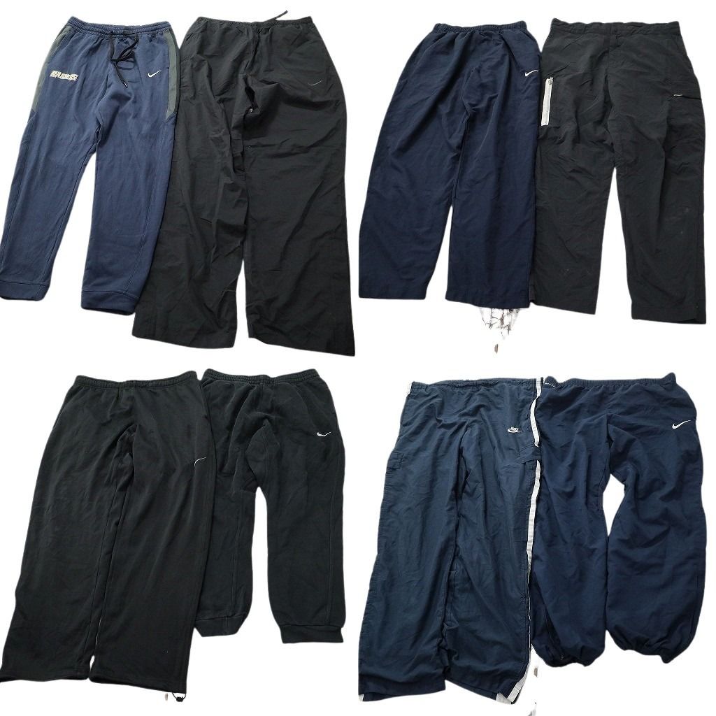 古着卸 まとめ売り NIKE ナイキ パンツMIX 8枚セット ( メンズ 36/XL ) スウェット イージーパンツ スウォッシュロゴ 中古 古着 NE9687
