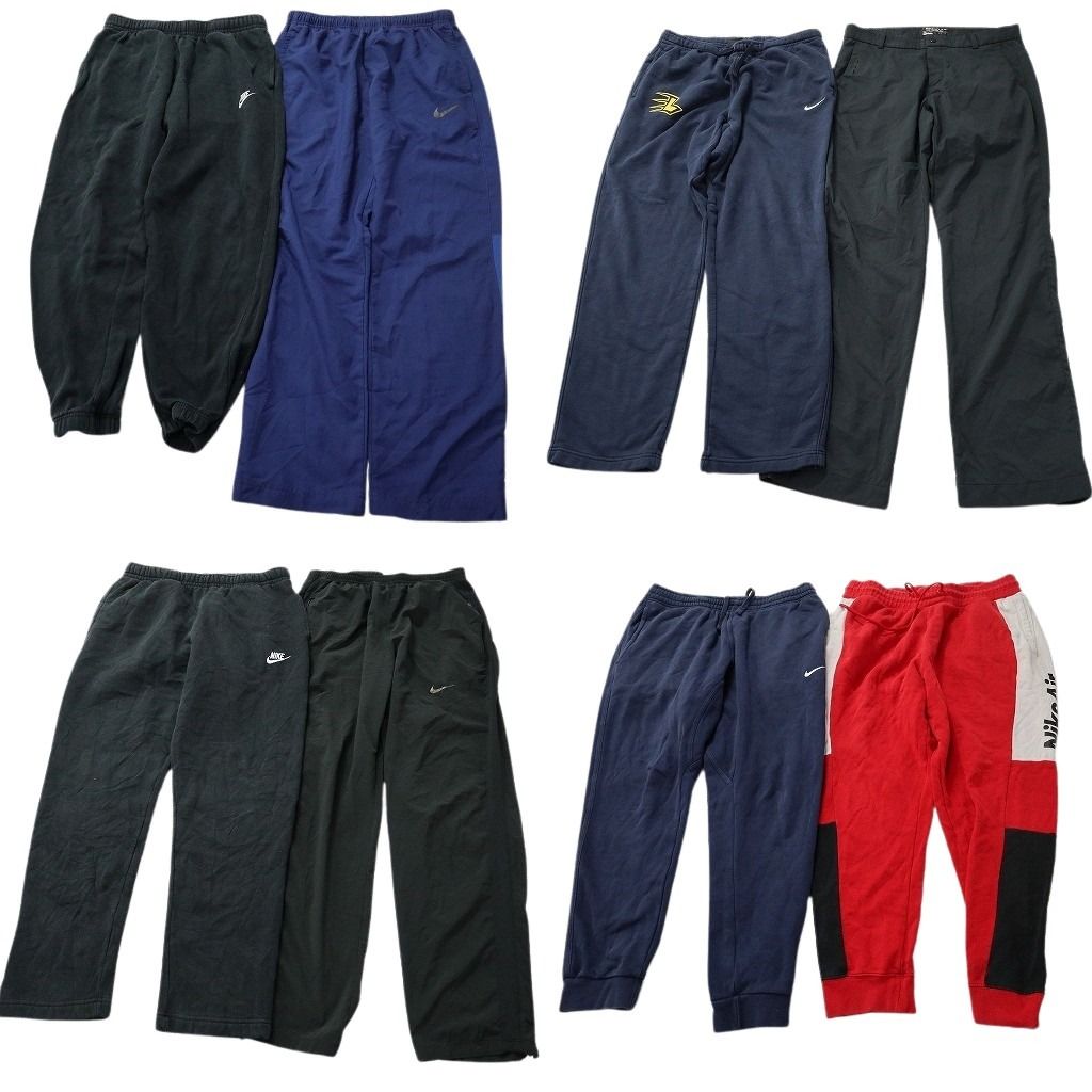 古着卸 まとめ売り NIKE ナイキ パンツMIX 8枚セット ( メンズ 32/L ) スウェット イージーパンツ ジョガー ゴルフ 中古 古着 NE9688