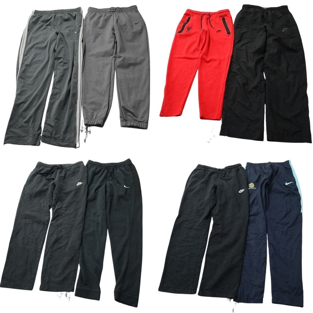 古着卸 まとめ売り NIKE ナイキ パンツMIX 8枚セット ( メンズ M ) サイドライン イージーパンツ スウェット 中古 古着 NE9693