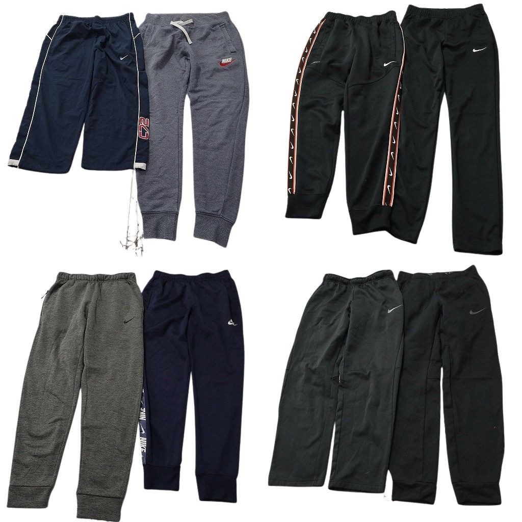 古着卸 まとめ売り NIKE ナイキ パンツMIX 8枚セット ( メンズ XS/S ) ジョガー イージーパンツ スウォッシュロゴ 中古 古着 NE9695