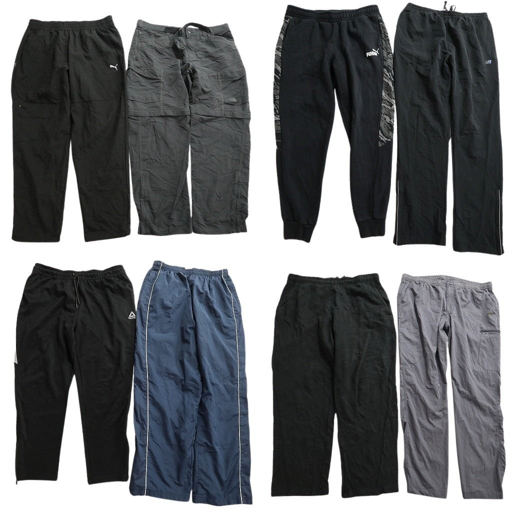 古着卸 まとめ売り ブランド パンツ 8枚セット ( メンズ XL ) リーボック プーマ カーハート ノースフェイス ニューバランス 中古 NE9724