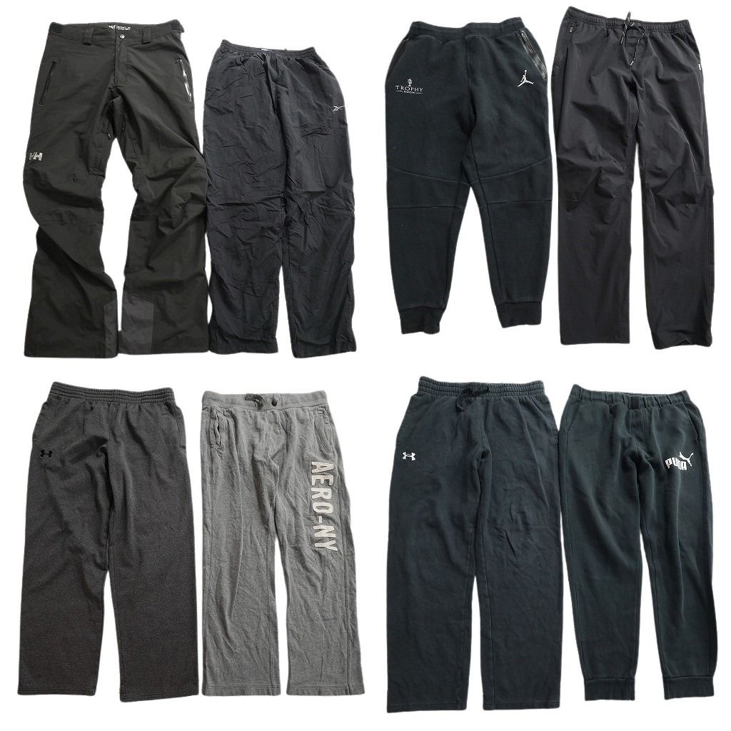 古着卸 まとめ売り ブランド パンツ 8枚セット ( メンズ L ) エアロポステール ヘリーハンセン エルエルビーン プーマ 中古 古着 NE9731