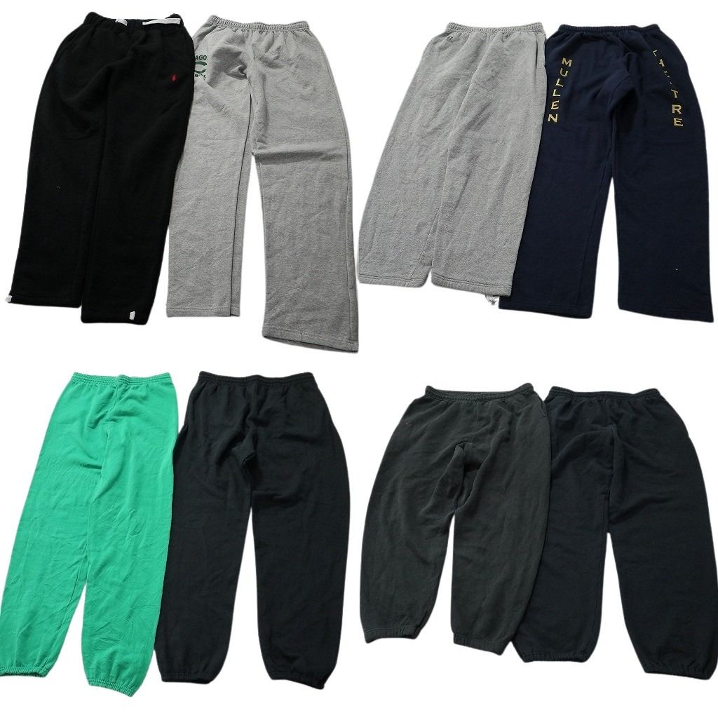 古着卸 まとめ売り スウェット パンツ 8枚セット ( メンズ L ) ブラック グレー グリーン ネイビー イージーパンツ 中古 古着 NE9743