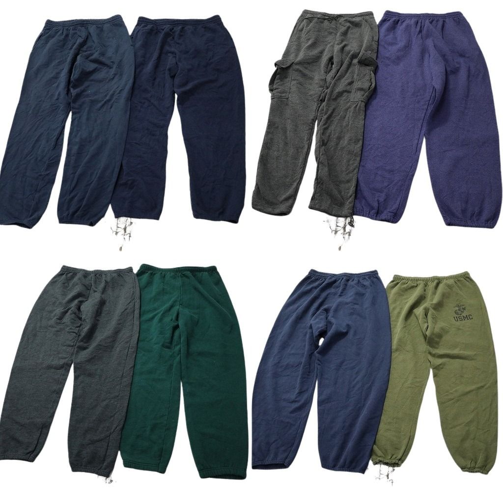 古着卸 まとめ売り スウェット パンツ 8枚セット ( メンズ L ) ミリタリー USMC カーゴ イージーパンツ 中古 古着 NE9748