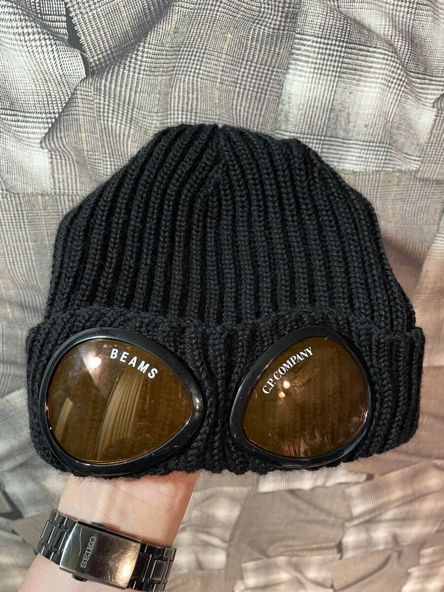 福岡出品 C.P. COMPANY BEAMS 別注 Goggle Beanie ニット帽 シーピー