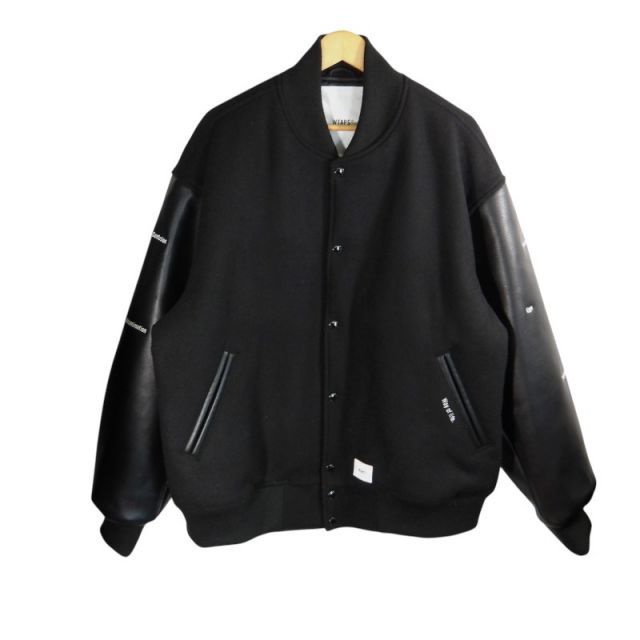 WTAPS 24aw BC JACKET MELTON SYNTHETIC BLACK サイズ3 242CWDT-JKM06 ダブルタップス ビーシー ジャケット メルトン シンセティック アウター スタジャン 大名店