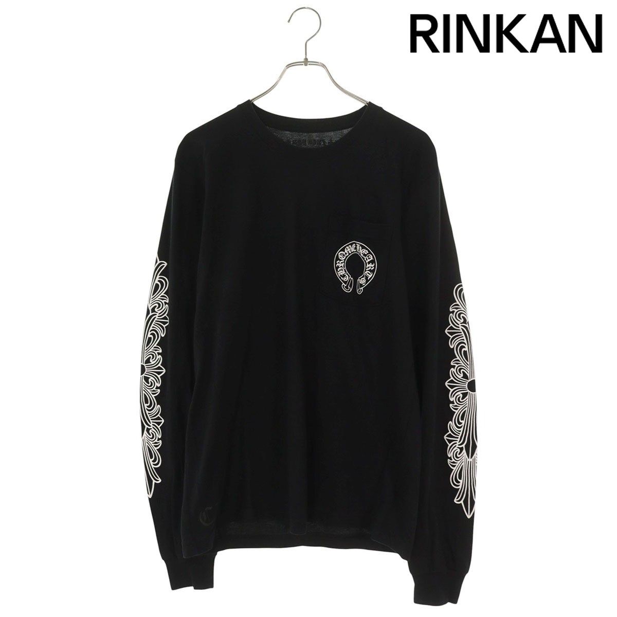 クロムハーツ CH L/S /1 バックホースシューアームフローラルプリント長袖カットソー メンズ M