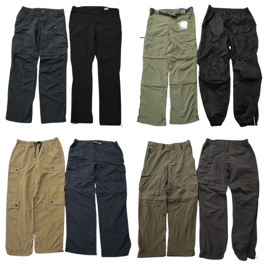 古着卸 まとめ売り ナイロン パンツ 8枚セット ( メンズ M ) カーゴ デッドストック テーパード ブラック 中古 古着 NE9888 5,869円