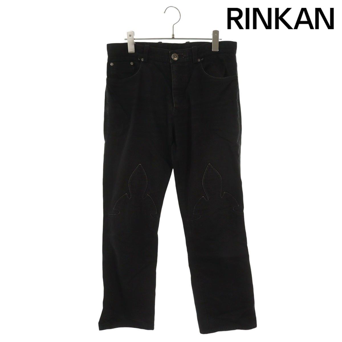 クロムハーツ DNM PANTS BLK 旧式 フレアニーステッチデニムパンツ メンズ 33インチ 181,230円
