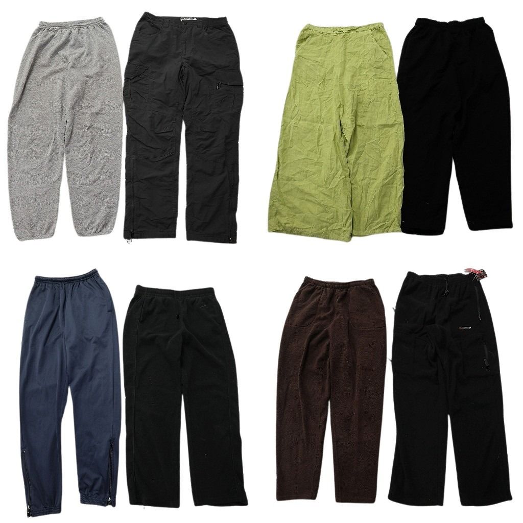 古着卸 まとめ売り パンツMIX 8枚セット ( メンズ M ) スウェパン ナイロンパンツ サイドジップ テーパード 中古 古着 NE9896