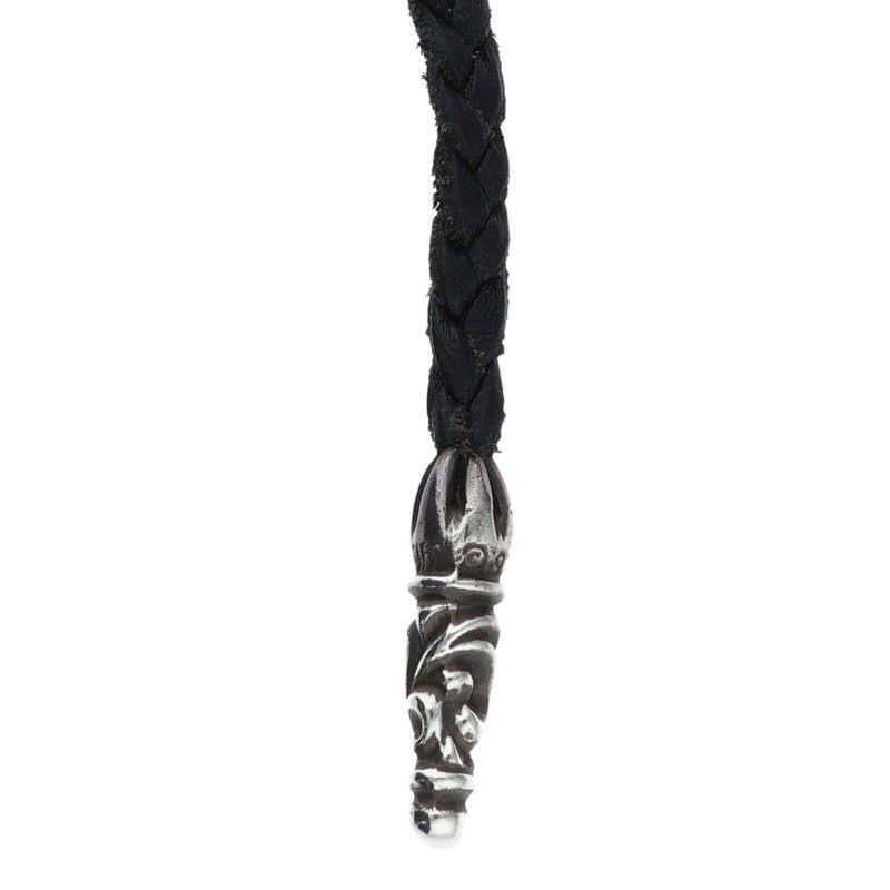 CHROME HEARTSクロムハーツ ネックレス　スクロール　レザーブレード クロムハーツ LEATHER BRAID/スクロールレザーブレード シルバー