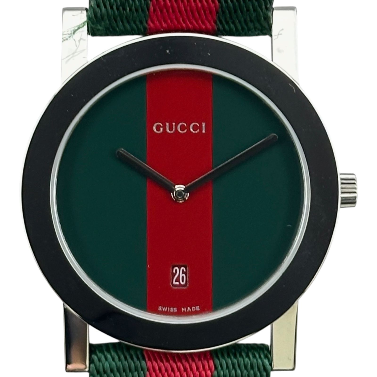 グッチ GUCCI メンズウォッチ 5200M.1 グリーン/レッド ステンレススチール クオーツ ユニセックス 腕時計