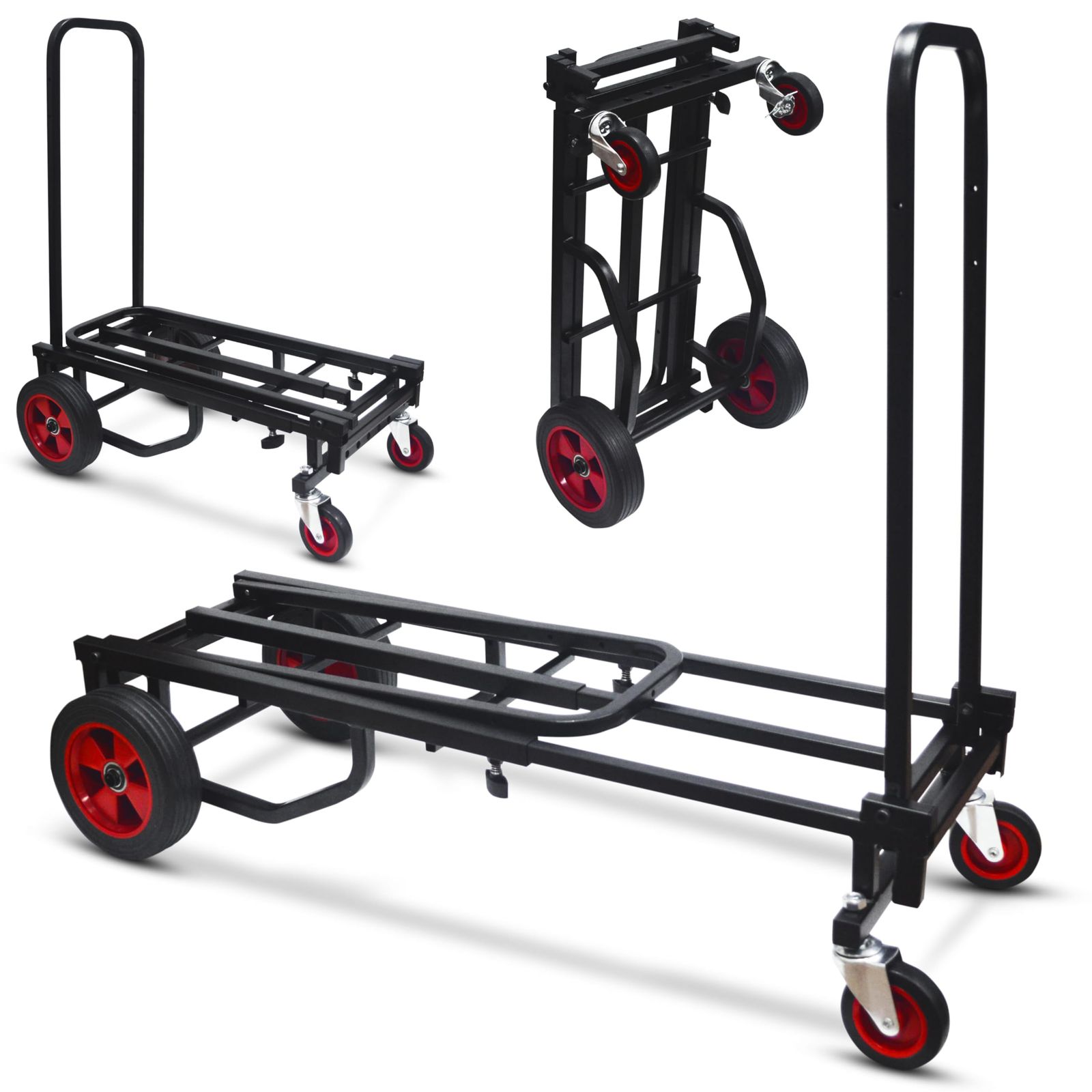 Pyle 折りたたみ式 キャリーカート 台車 コンパクト 調整可能 高耐久 8 in 1 多機能キャリーワゴン コンバーチブルカート 変換可能カート 、R-Tracホイール付き - 70cmから102 cmまで拡張可能 - キャスター付き 平 a5428acf