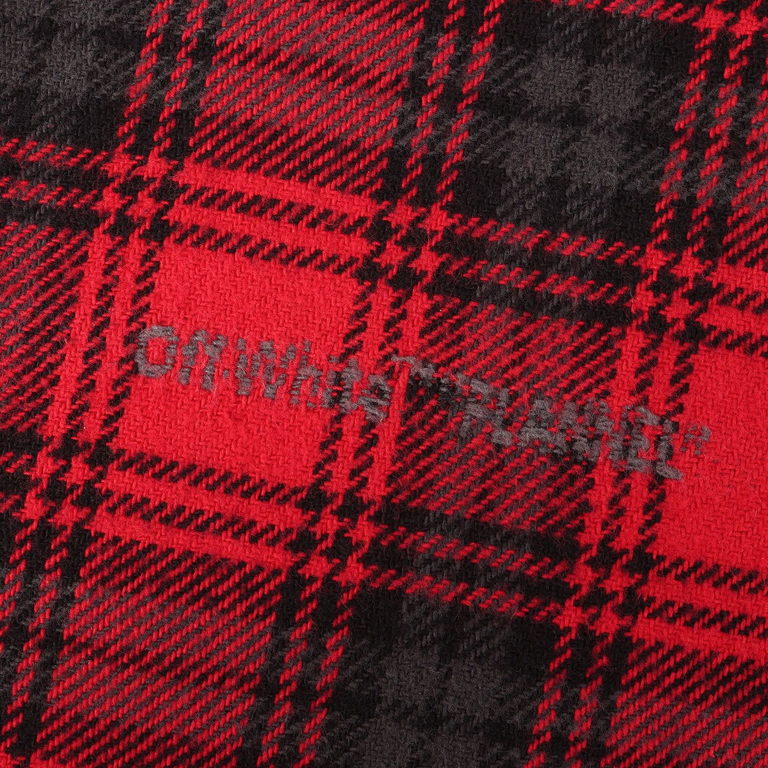 OFF-WHITE オフホワイト シャツ レッド×グレー サイズ:M | 20AW