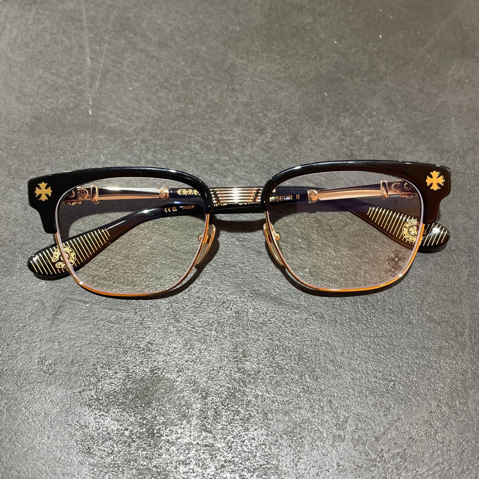 未使用 CHROME HEARTS BONENNOISSEUR Ⅱ BK/GP ボネンノワール2 
