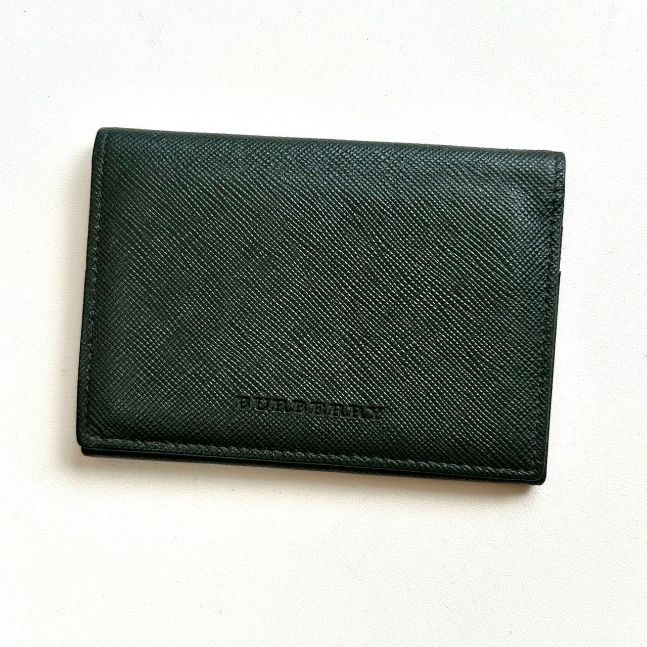 バーバリー　BURBERRY 名刺入れ　カードケース　ノバチェック　ダークグリーン