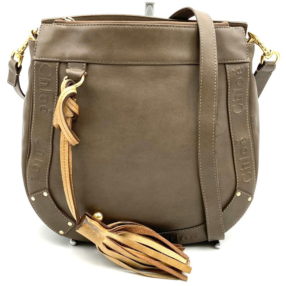 Chloe クロエ エデン ショルダーバッグ 斜め掛け フリンジ レザー ブラウン レディース 21,087円