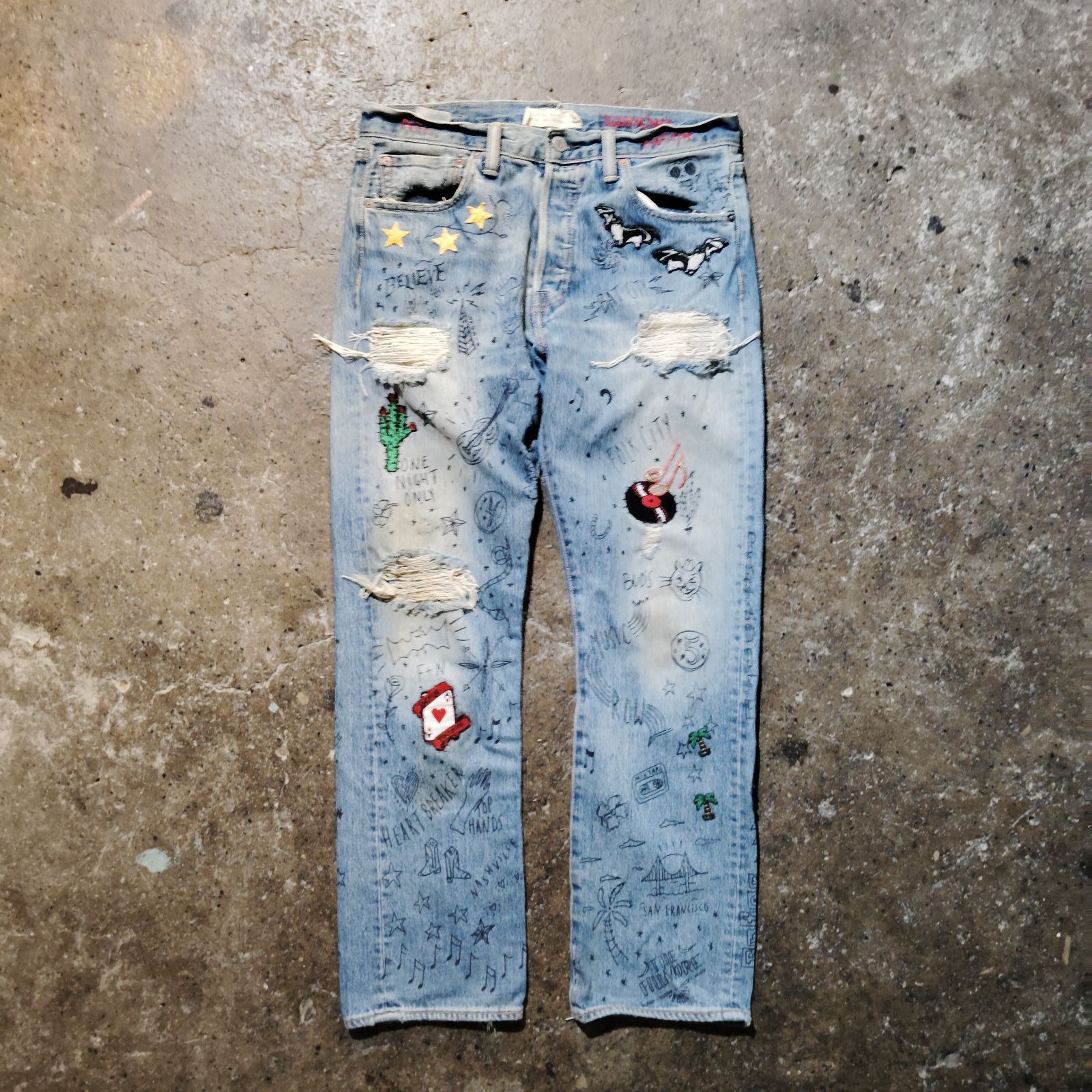 LEVI'S LIMITED EDITION 501 XX DAY CELEBRATION W32 L30 リーバイス リミテッドエディション グラフィック ペイント ワッペン 11,934円