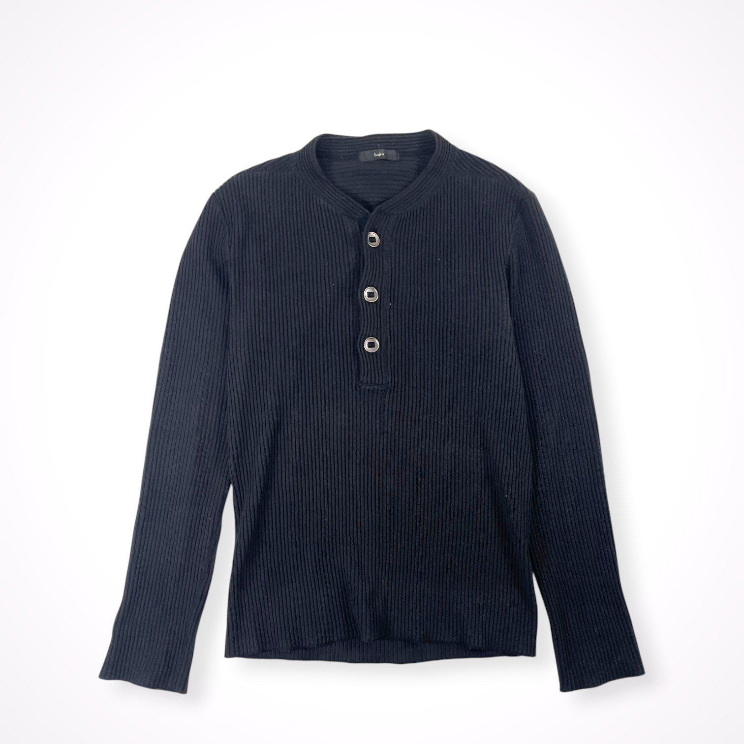 bajra / ヘンリーネックリブニット 参考定価：28，000程度 SIZE：FREE 