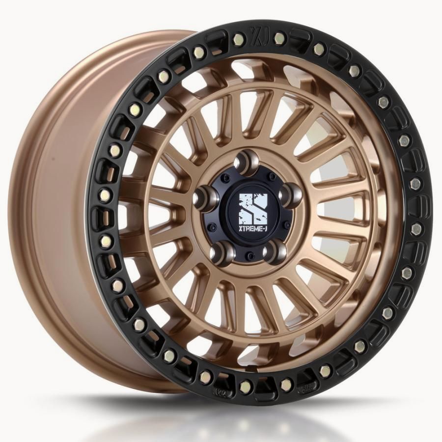 【送料無料】MLJ エクストリームJ XJ08 16インチ 7.0J +25 5-114.3 マットブロンズブラックリム 4本で送料無料 XTREME-J XJ08