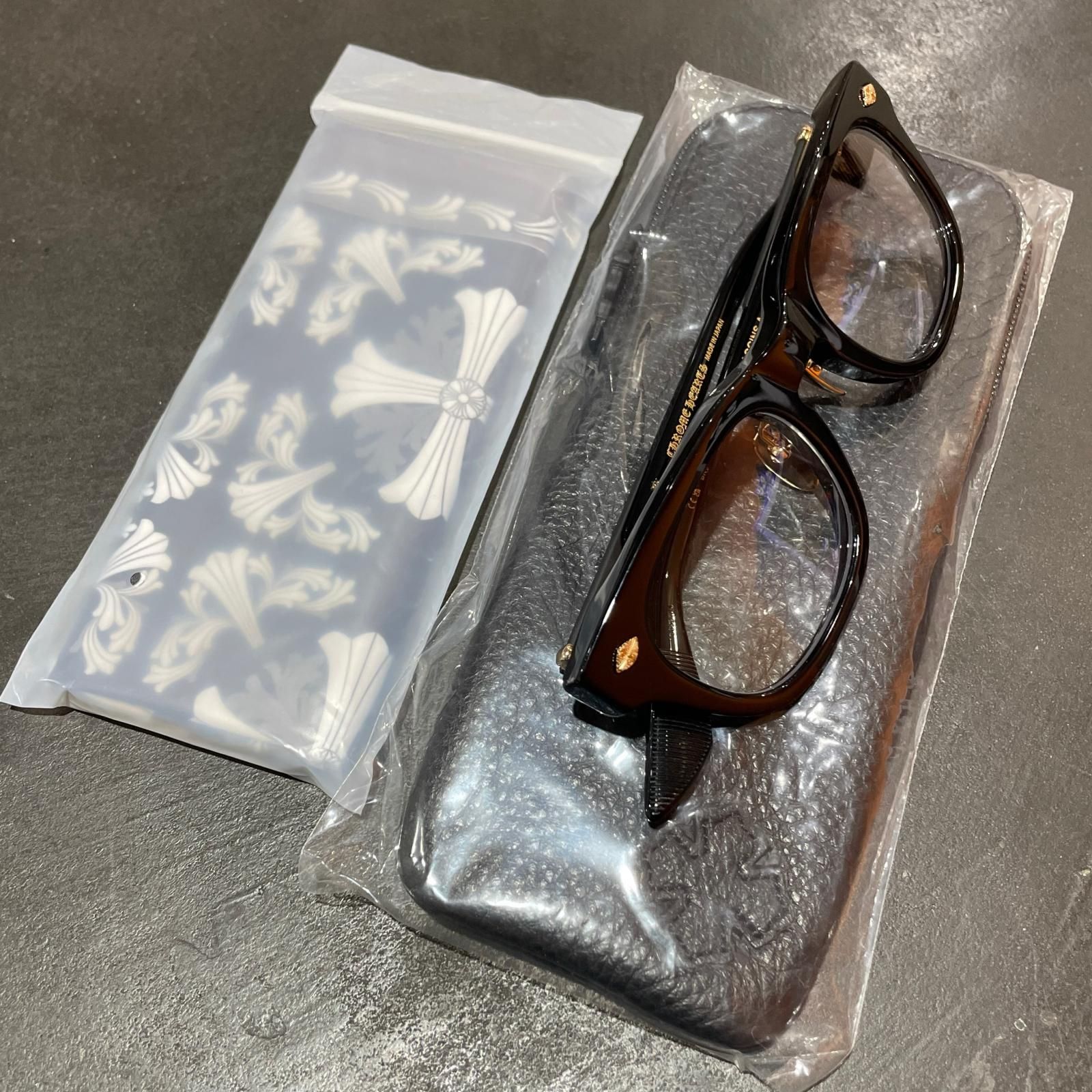 未使用 CHROME HEARTS BAGGINS-A BK-18KGP バギンズ サングラス メガネ