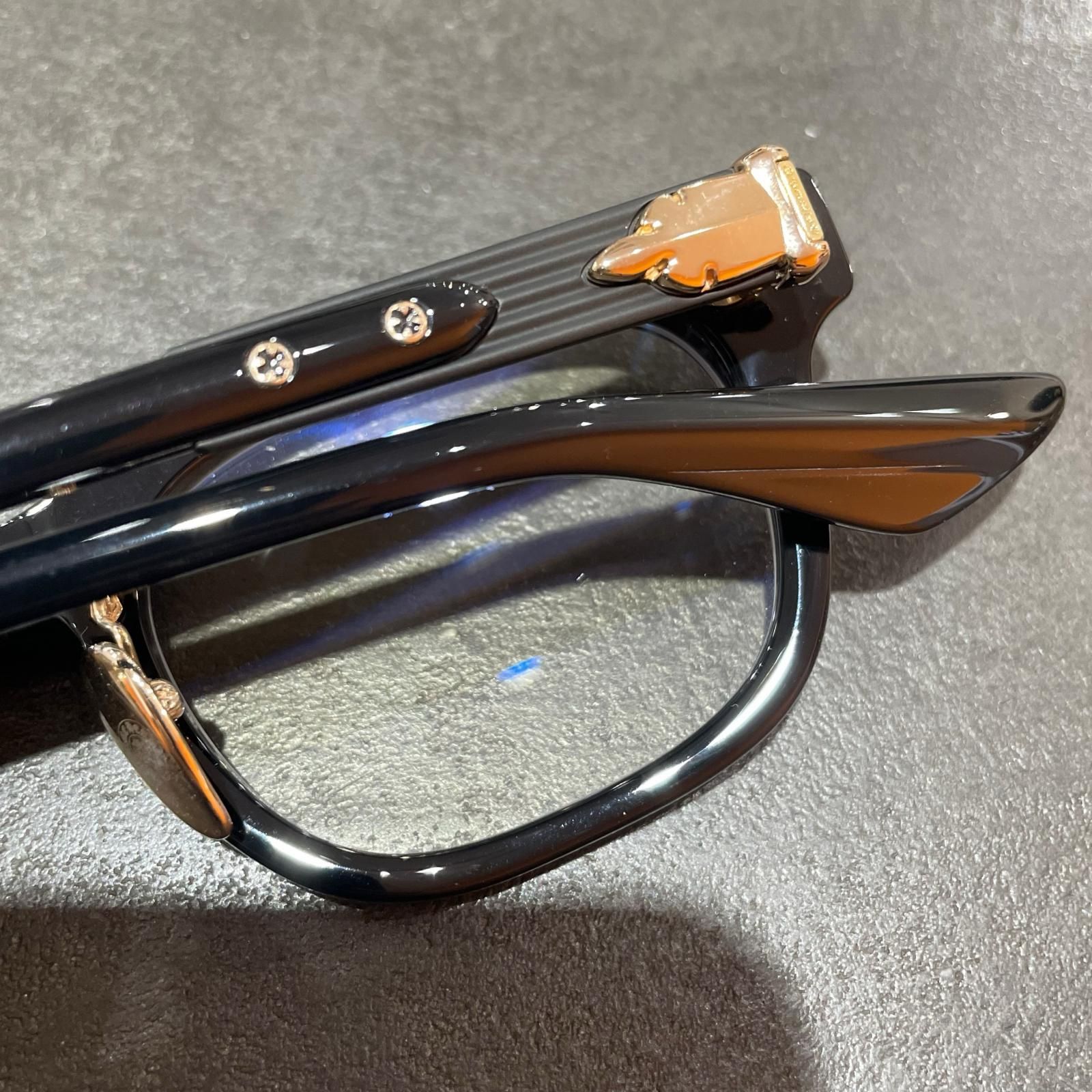 未使用 CHROME HEARTS BAGGINS-A BK-18KGP バギンズ サングラス メガネ