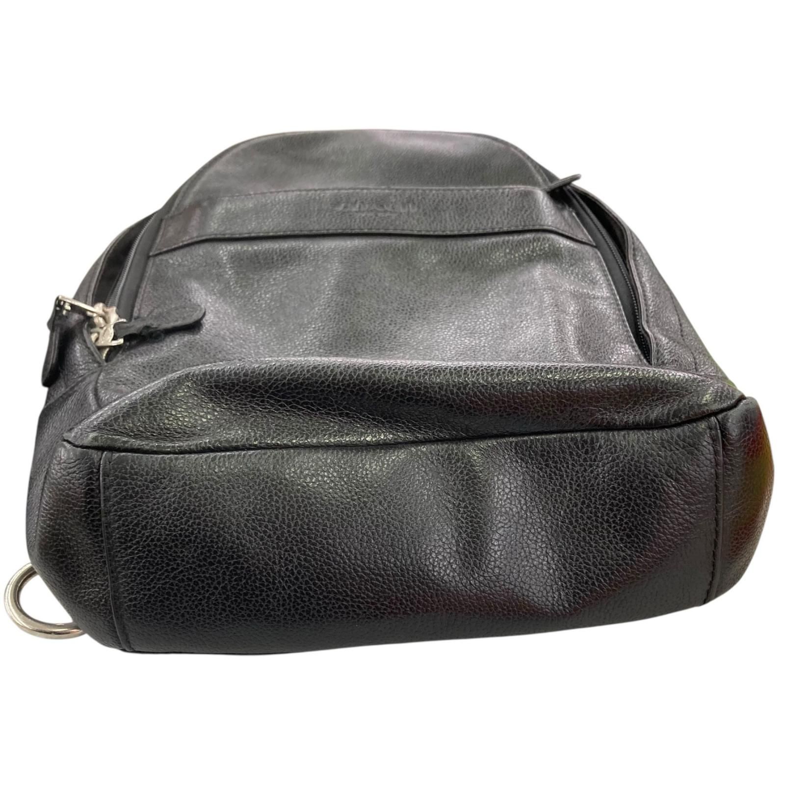 186005 COACH コーチ ボディバッグ ブラック レザー メンズ - メルカリ