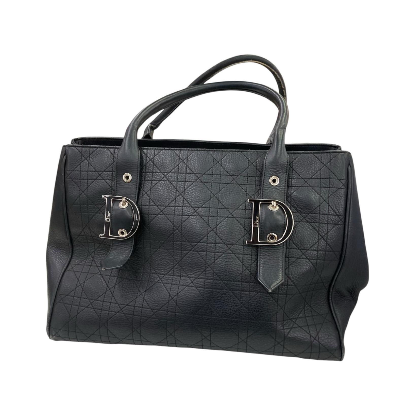186005 Christian Dior クリスチャンディオール トートバッグ カナージュ ブラック レディース