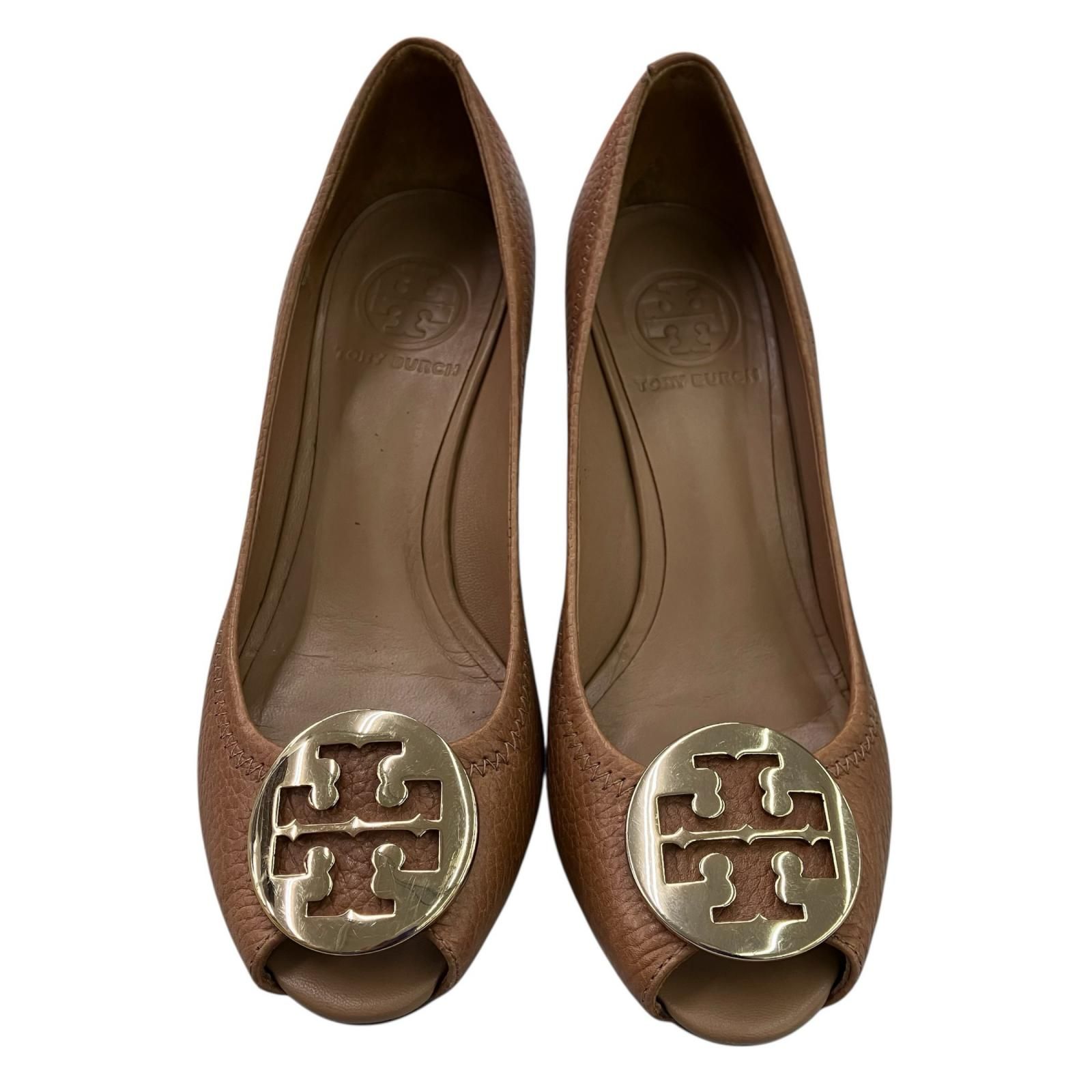 186005 現状品 Tory Burch トリーバーチ ロゴ付き オープントゥ