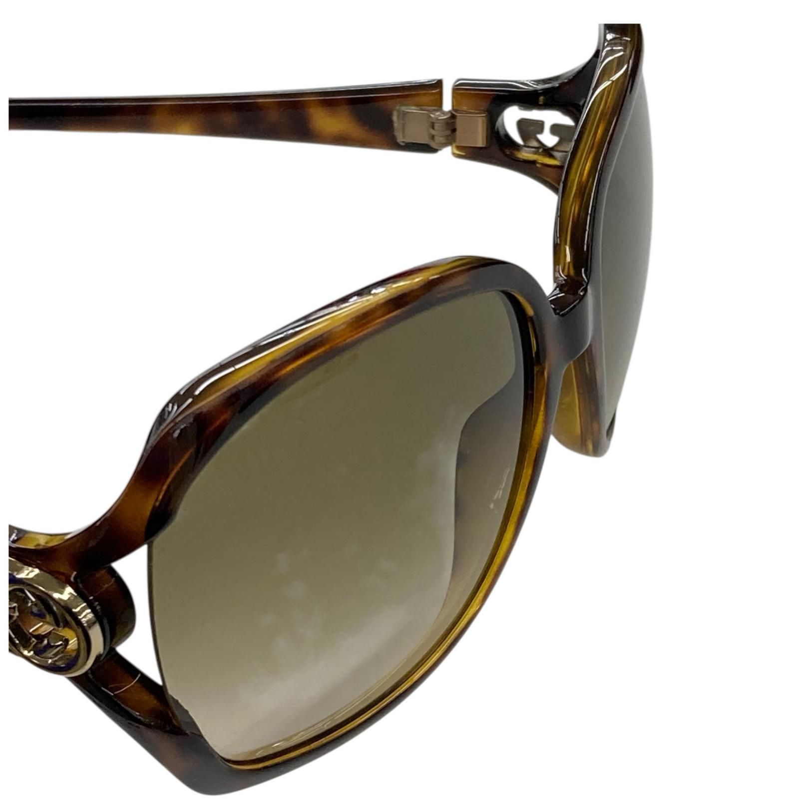 186005 現状品 GUCCI グッチ サングラス ブラウン/べっ甲柄 レディース