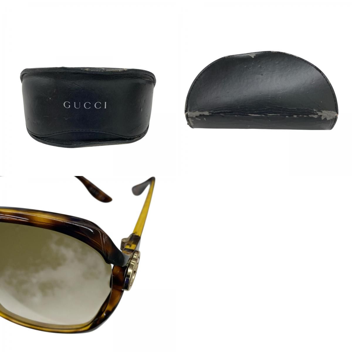 186005 現状品 GUCCI グッチ サングラス ブラウン/べっ甲柄 レディース