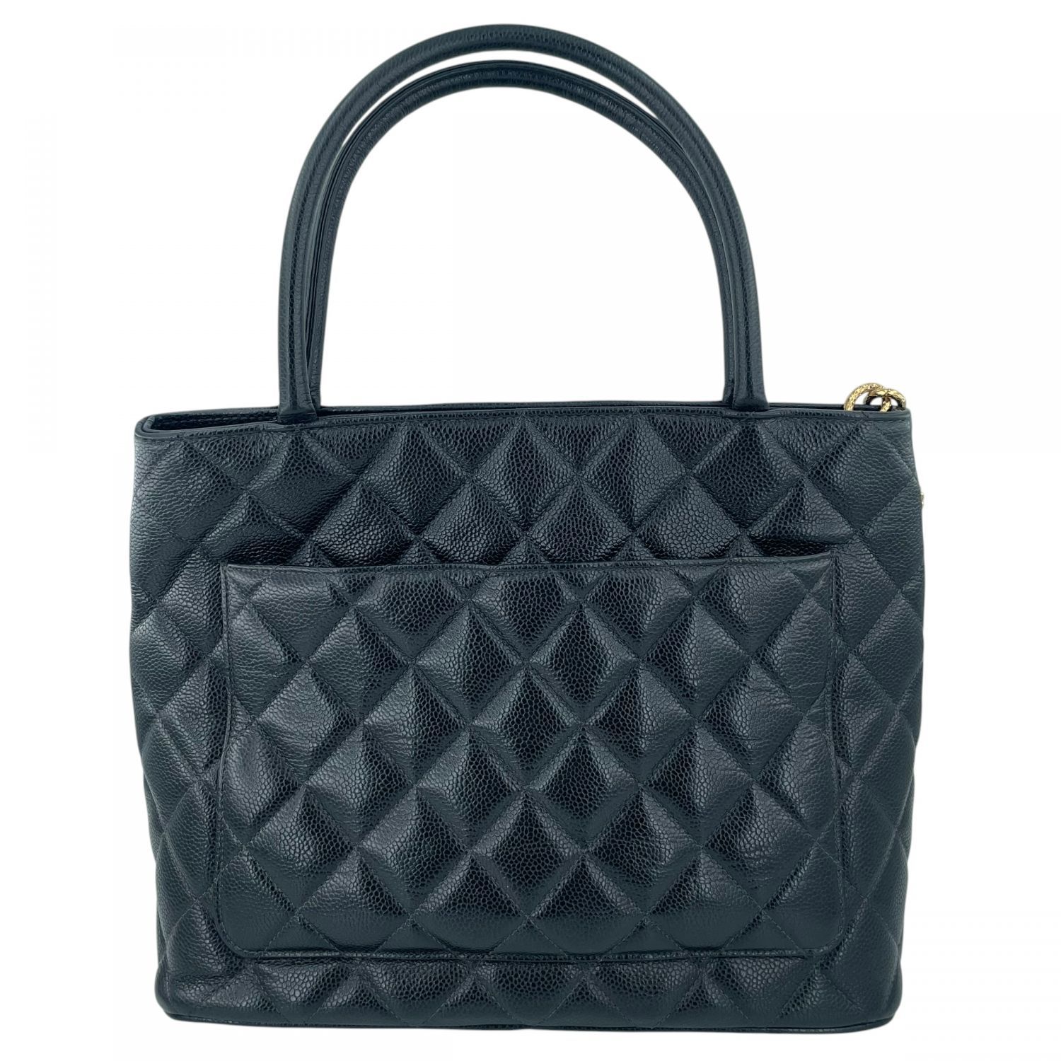中古】 CHANEL シャネル A01804 復刻トート トートバッグ キャビア 