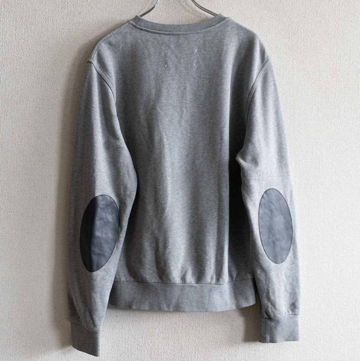 18SS】Maison Margiela【⑭ エルボーパッチ クルーネック スウェット