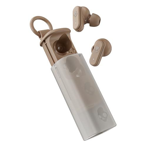 Skullcandy 公式ストア Dime Evo ワイヤレスイヤホン クリップ付き 最大36時間再生 IPX4防水 アプリ対応 マイク付き マルチポイント オリジナルステッカー付き (Primer Brown)ma 3f5b7704