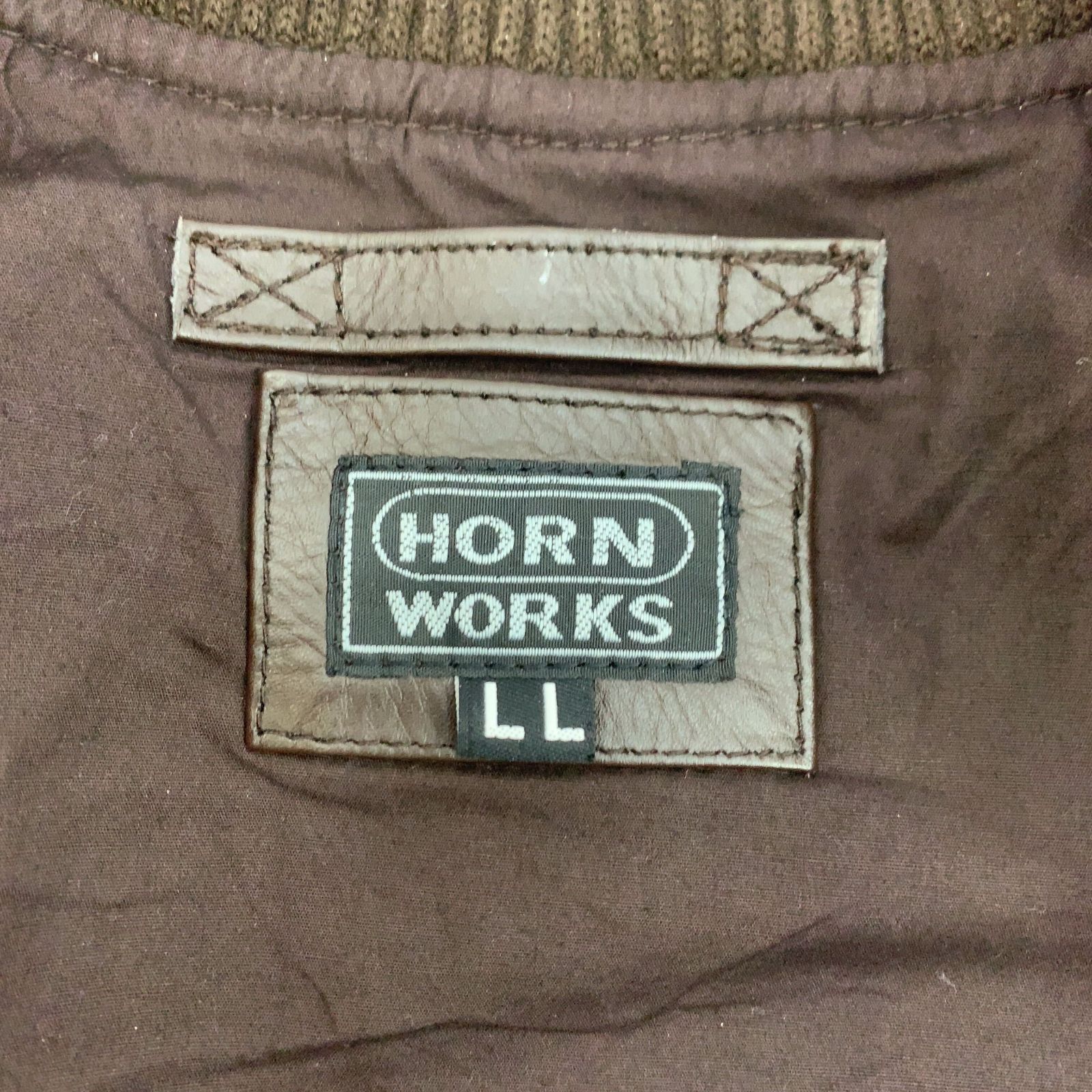 HORN WORKS シングル ライダース ジャケット レザージャケット LL 