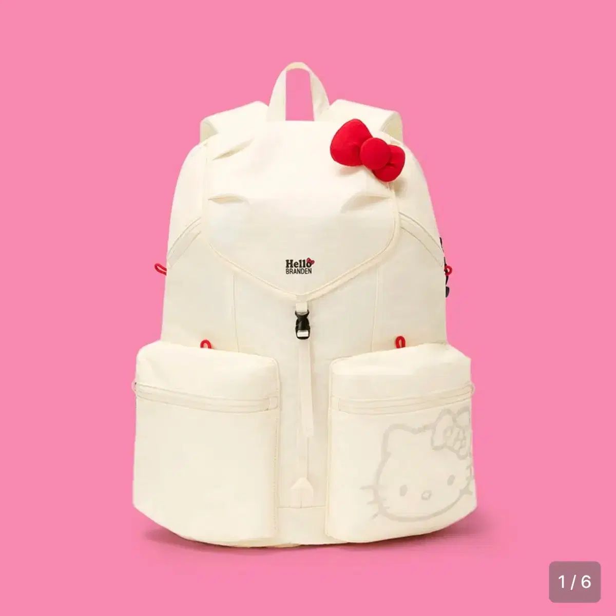(すぐ発送) ブランドン hello kitty(ハローキティ) セイフ PLUS バックパック アイボリー