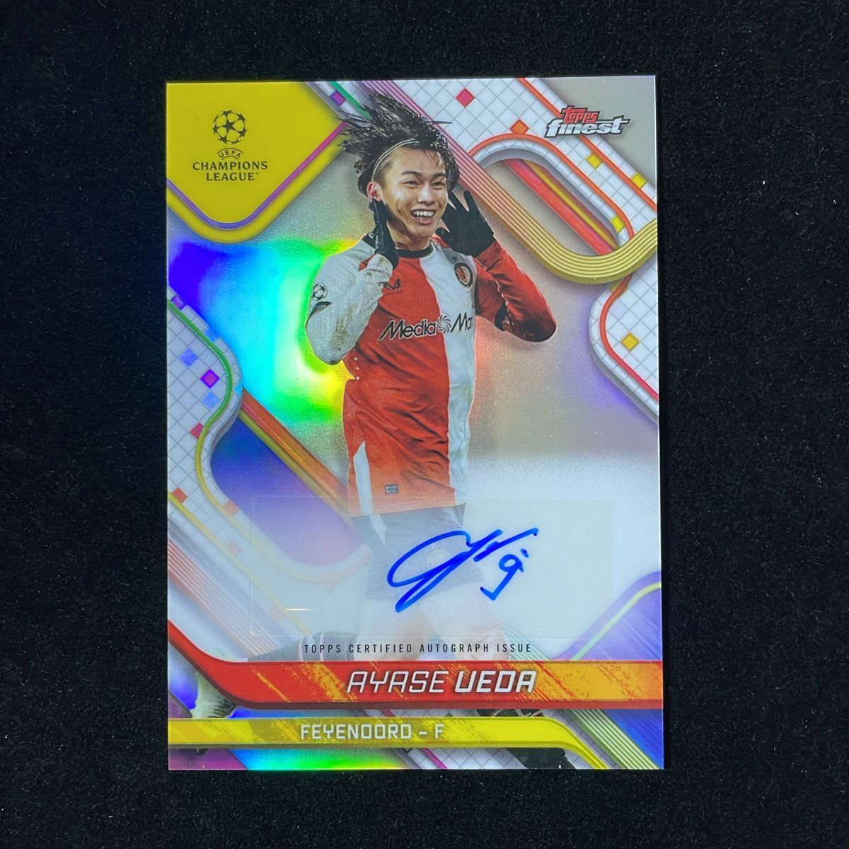 上田綺世 Ayase Ueda Topps Finest UCC 2024-25 Refractor Auto 直筆