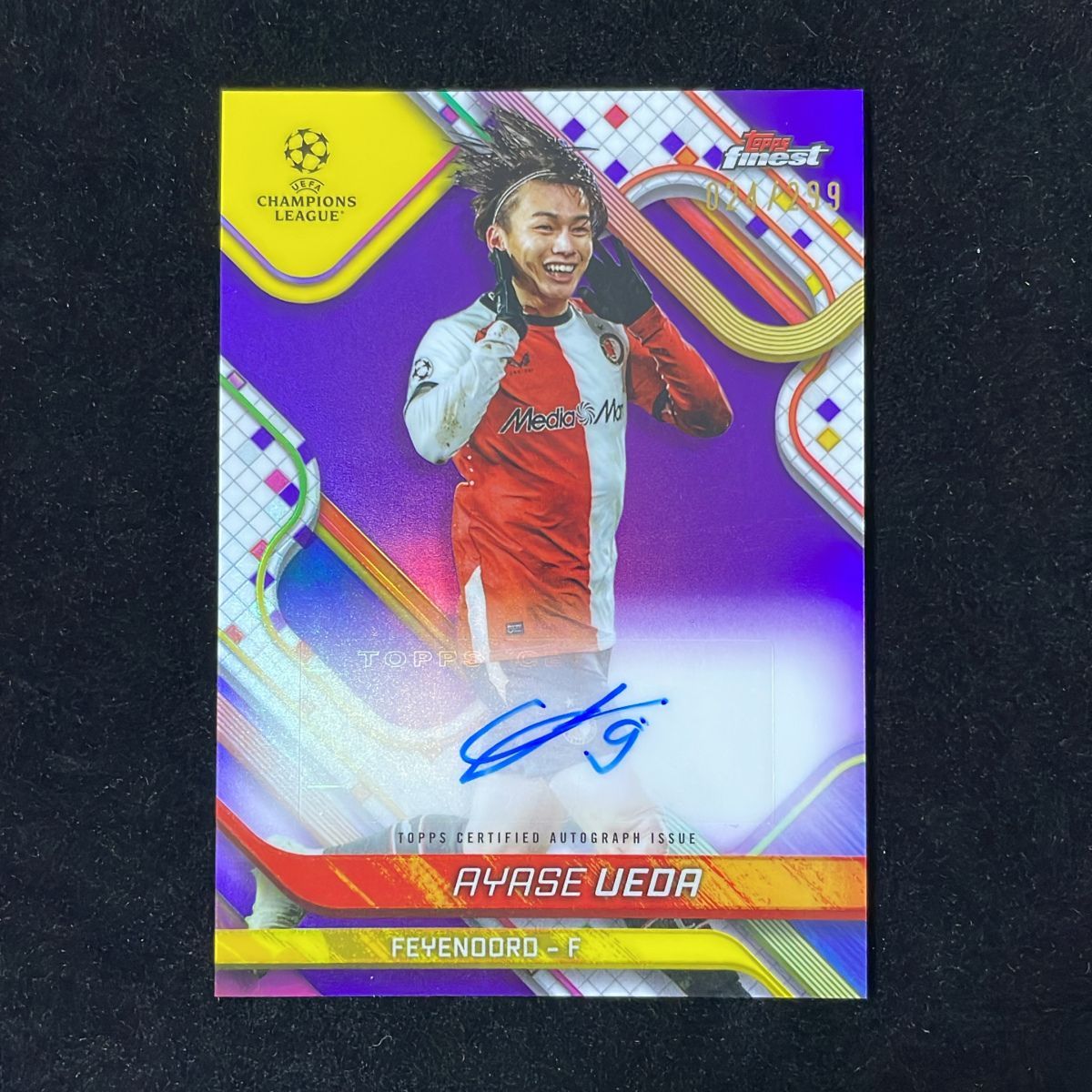 リセ　winnersカード　沖姫々　上和田美都　直筆サイン 新品，限定SALE 上田綺世 Ayase Ueda Topps Finest UCC 2024-25 /299