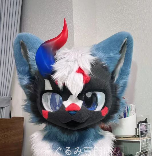 犬　猫　着ぐるみ ヘッド全頭　ヘッド ケモノ ファースーツ ぬいぐるみ コスプレ コスチューム Kurumi 一点物 C263