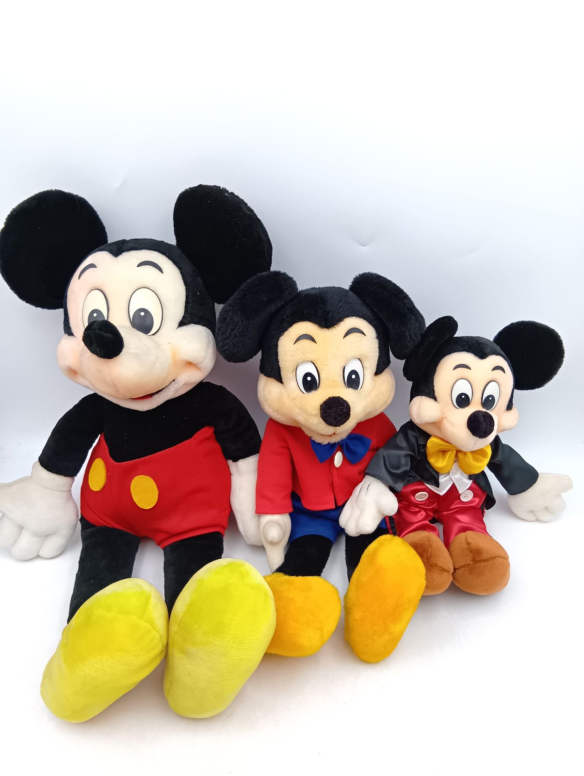 【希少】 東京ディズニーランド ぬいぐるみ ミッキー 3体セット 当時物 レトロ_S5760