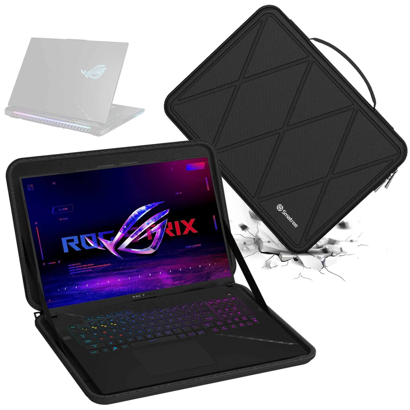 新品 Smatree ハードEVA保護スリーブケース 18インチ ASUS ROG Strix Scar 18 2025 G835/2024/2023、 ASUS ROG Strix G18 2025 G815/2025 G814/2024/2023などに適用