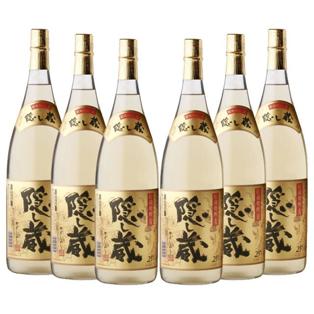 長期貯蔵 隠し蔵 25度 1800ml×6本 麦焼酎 濱田酒造