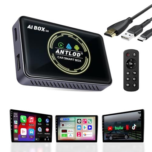 【新品】CarPlay AI Box2.0 YouTube/Netflix/Disney+/Primeなど動画視聴可能 ワイヤレスCarPlay/Android Auto対応 Google Play対応 多機能ai box スクリーンミラーリ 367f621a