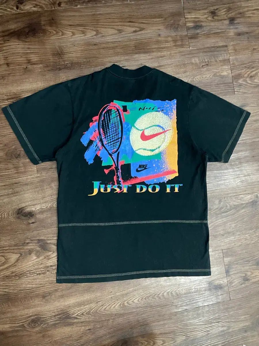 90s レア ヴィンテージ NIKE ハーフジップ クォータージップ グラフィック 半袖 ジャージ Tシャツ ブラック