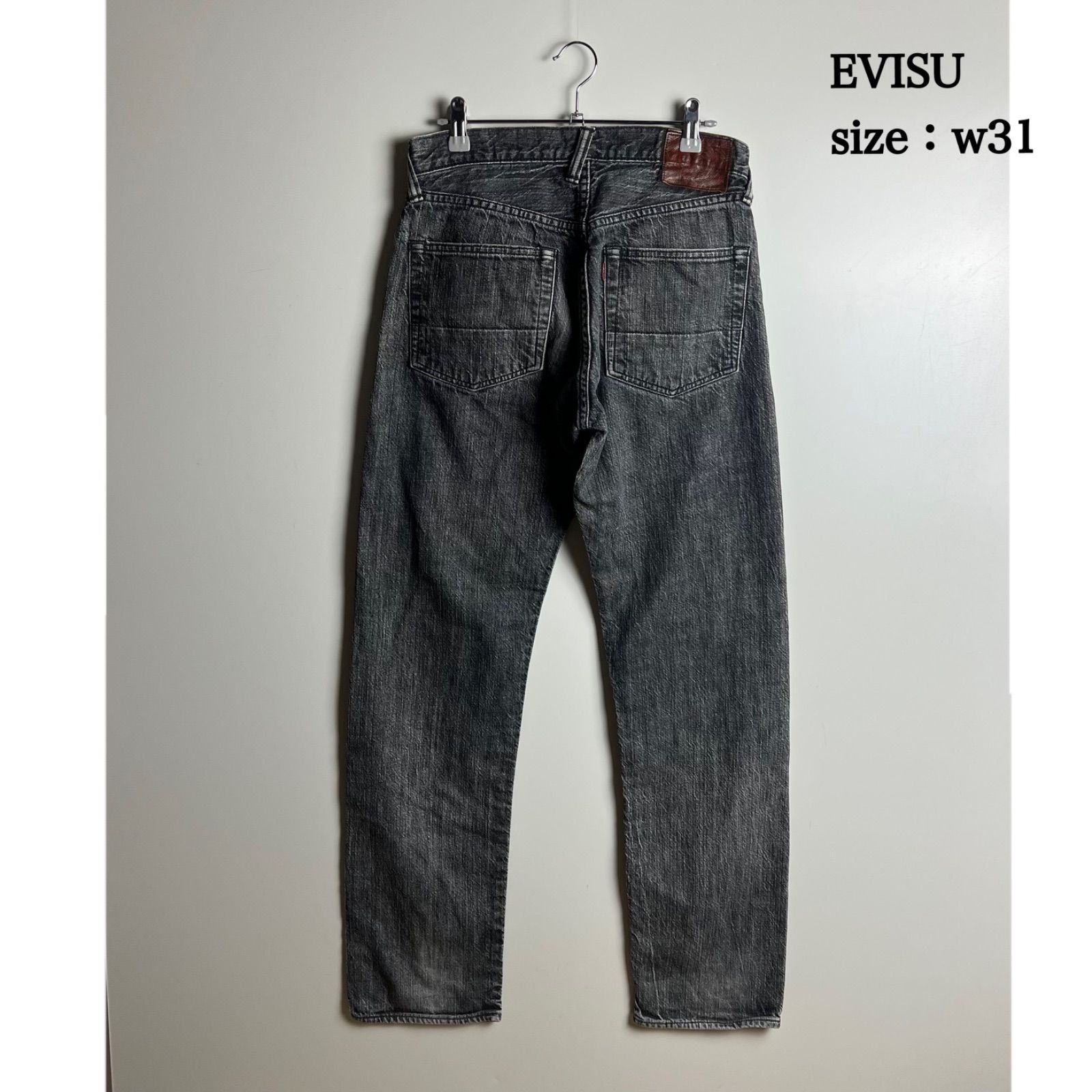 EVISU JAPAN made BLACK denim pants w31 エヴィス エビス ブラック